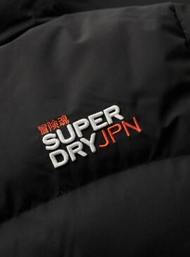 Casaco Acolchoado Superdry Preto para mulher