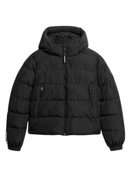 Casaco Acolchoado Superdry Preto para mulher