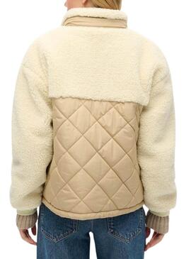 Casaco Superdry Fleece Bege para mulher