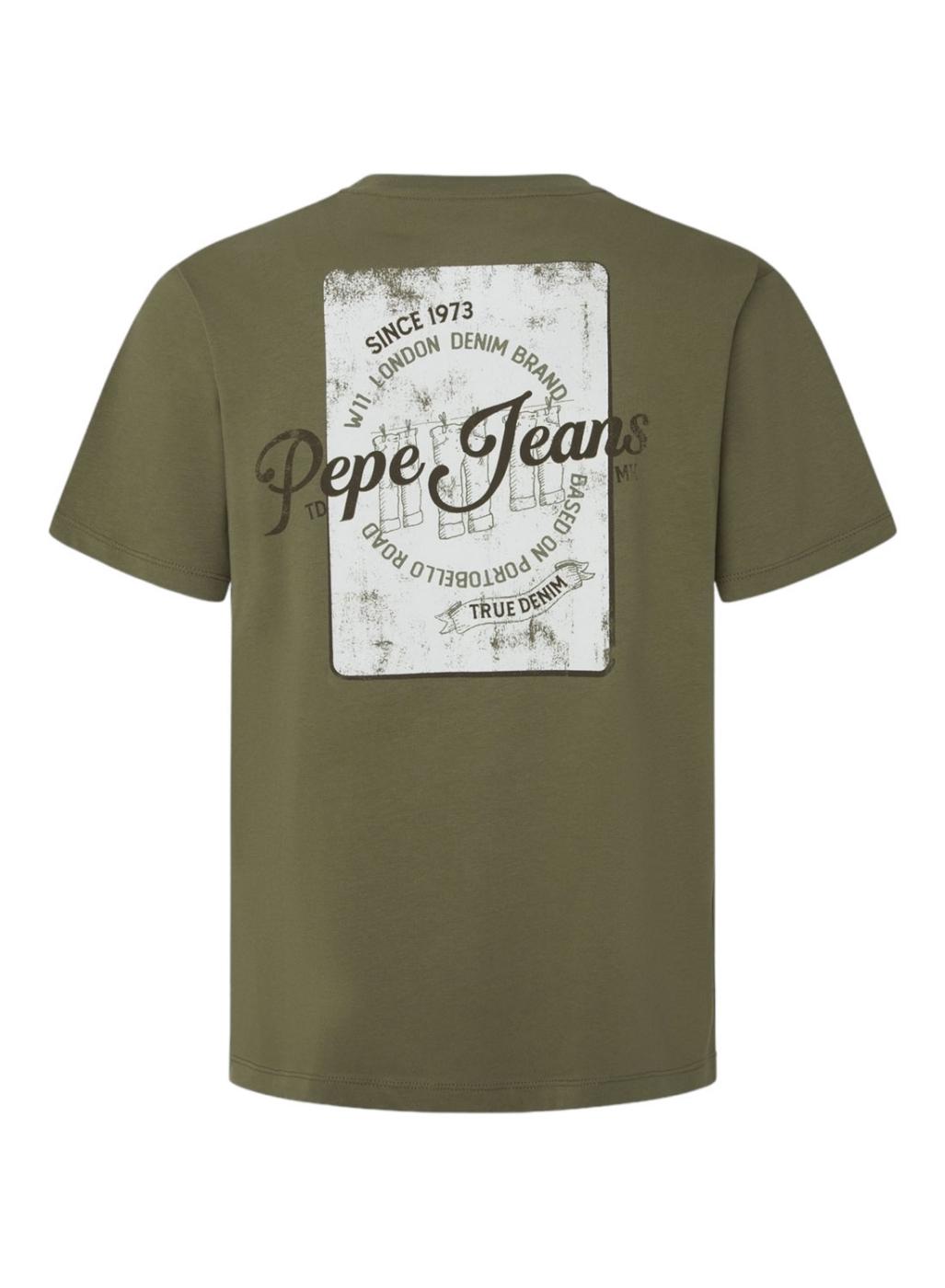 Camiseta Pepe Jeans Silvio Verde para homens