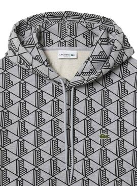 Sweatshirt Monograma Lacoste cinza para homem