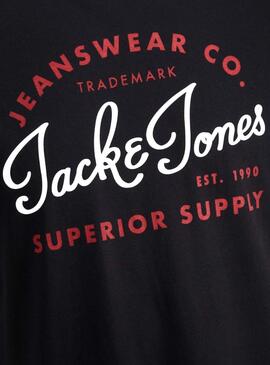 T-Shirt Jack and Jones Logo Preto Homem