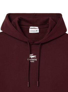 Moletom Paris Lacoste bordô para homem e mulher