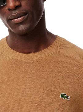 Camisola Lacoste Tricot camelo para homem