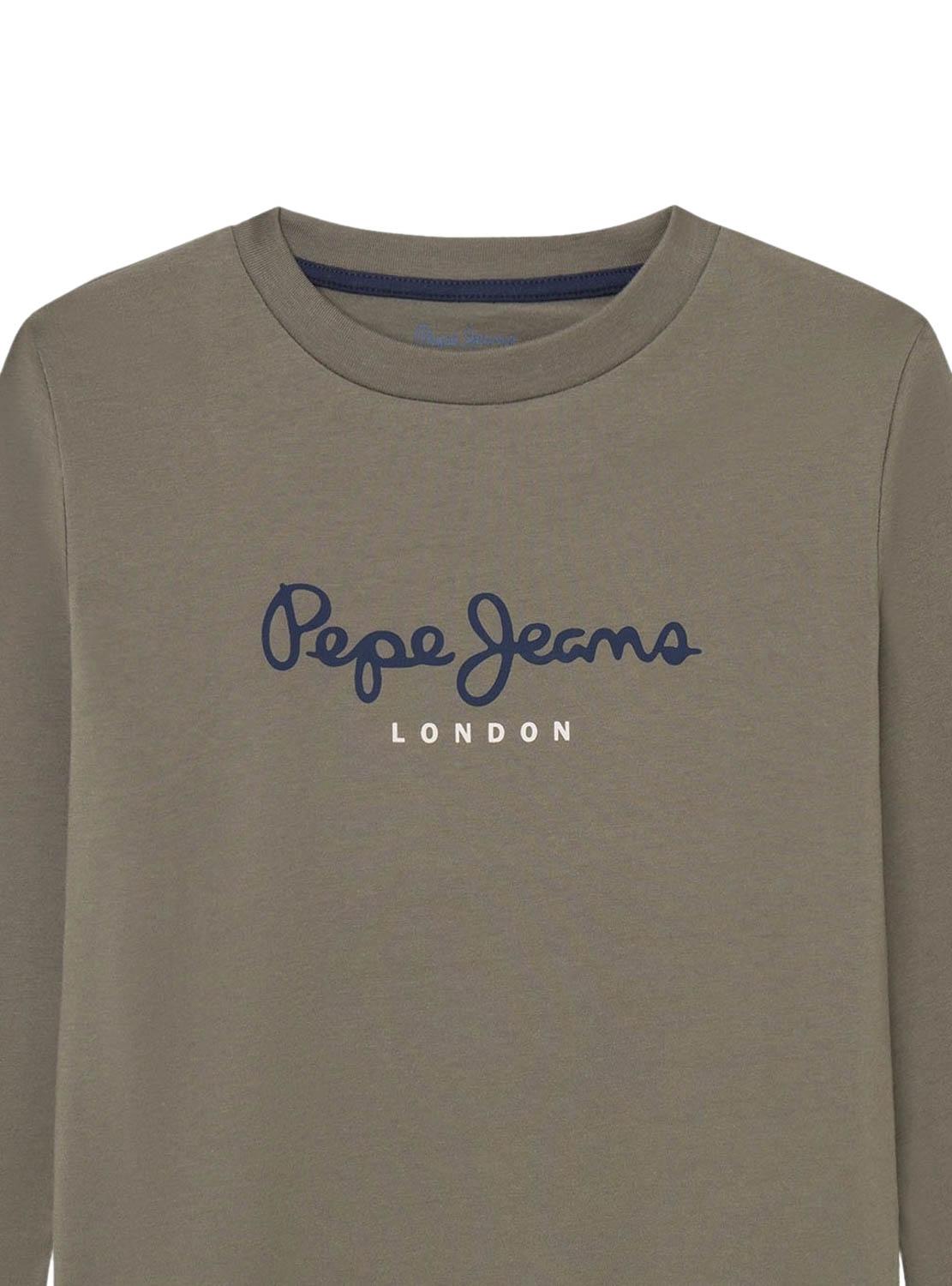 Camiseta Pepe Jeans Herman verde para menino