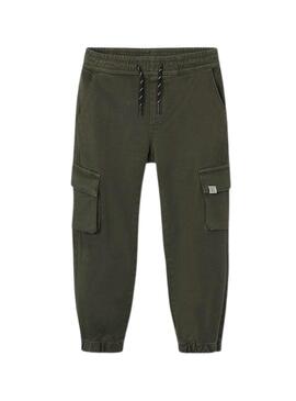 Calça Mayoral Jogger Cargo Caqui para menino