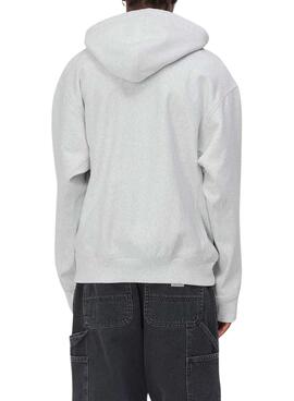 Moletom com capuz Carhartt Hooded American Script cinza para homem