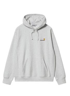 Moletom com capuz Carhartt Hooded American Script cinza para homem