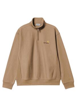 Moletom Carhartt Half Zip Camelo para homem