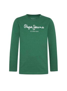 T-Shirt Pepe Jeans New Herman JR Verde Menino