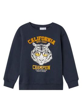 Sweatshirt Name It Obanno Cinza Escuro para menino