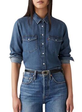 Camisa Levis Iconic Western Denim para mulher