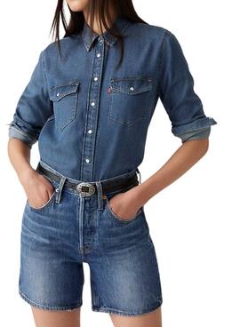 Camisa Levis Iconic Western Denim para mulher