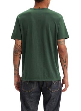 Camiseta Levis Básica Verde para homem