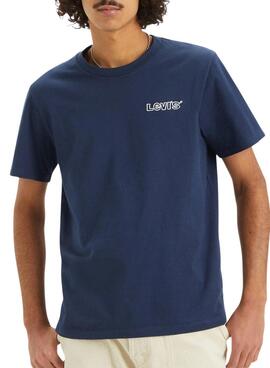 Camiseta Levis Rope Batwing Azul para homem