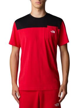 Camiseta The North Face Icons Vermelho e Preto para homem