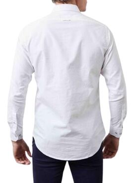 Camisa Altonadock em popeline de algodão branco para homem.