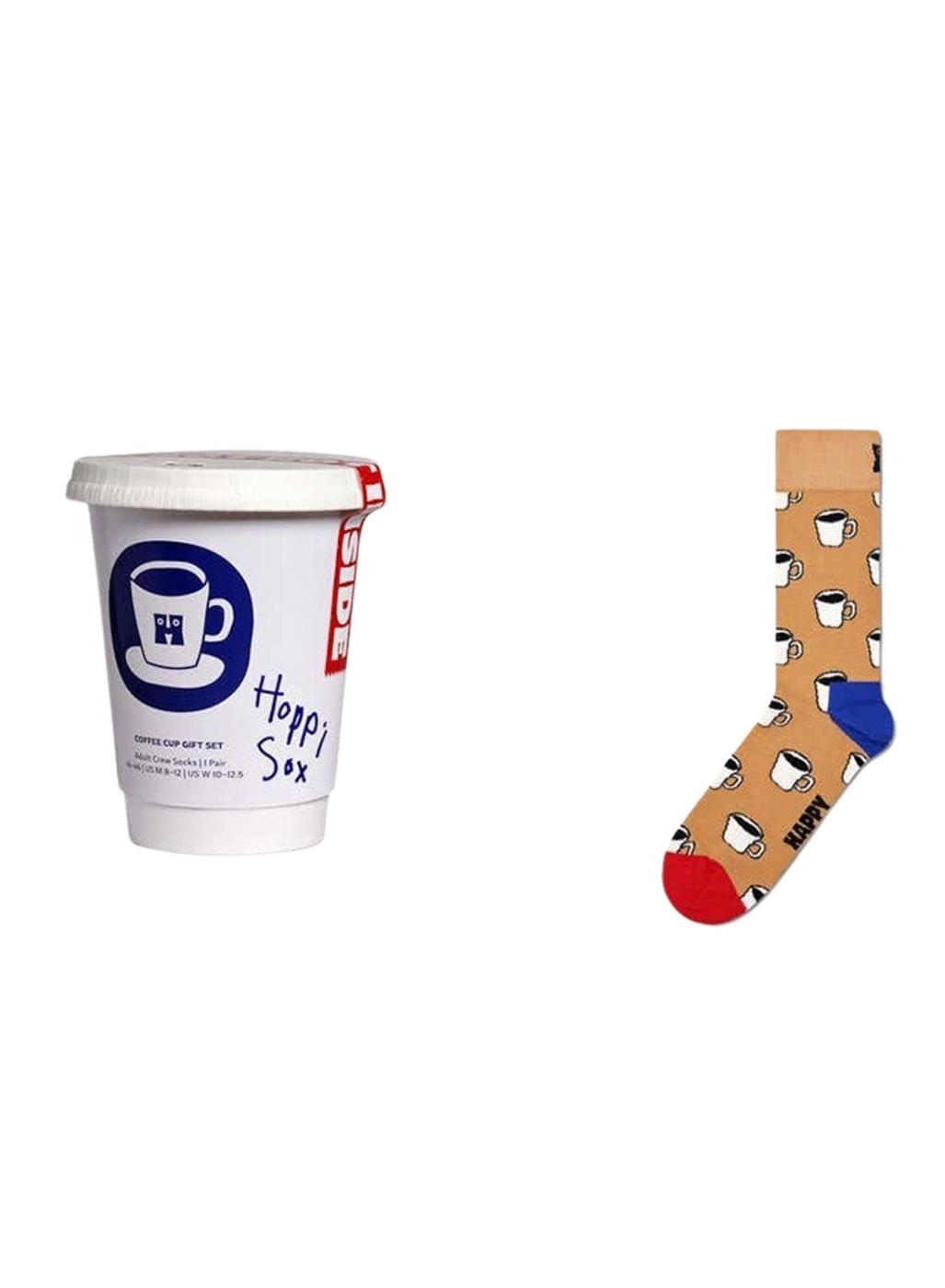 Meias Happy Socks Coffee Camelo para mulher e homem