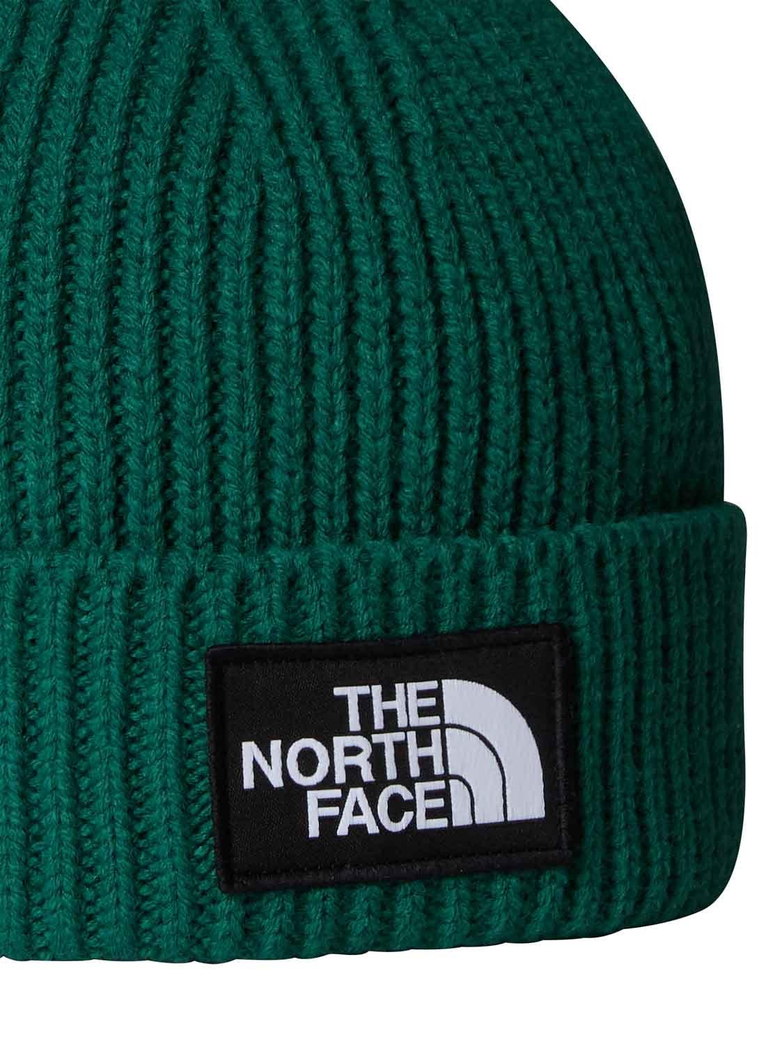 Gorro The North Face Box Logo Verde para crianças