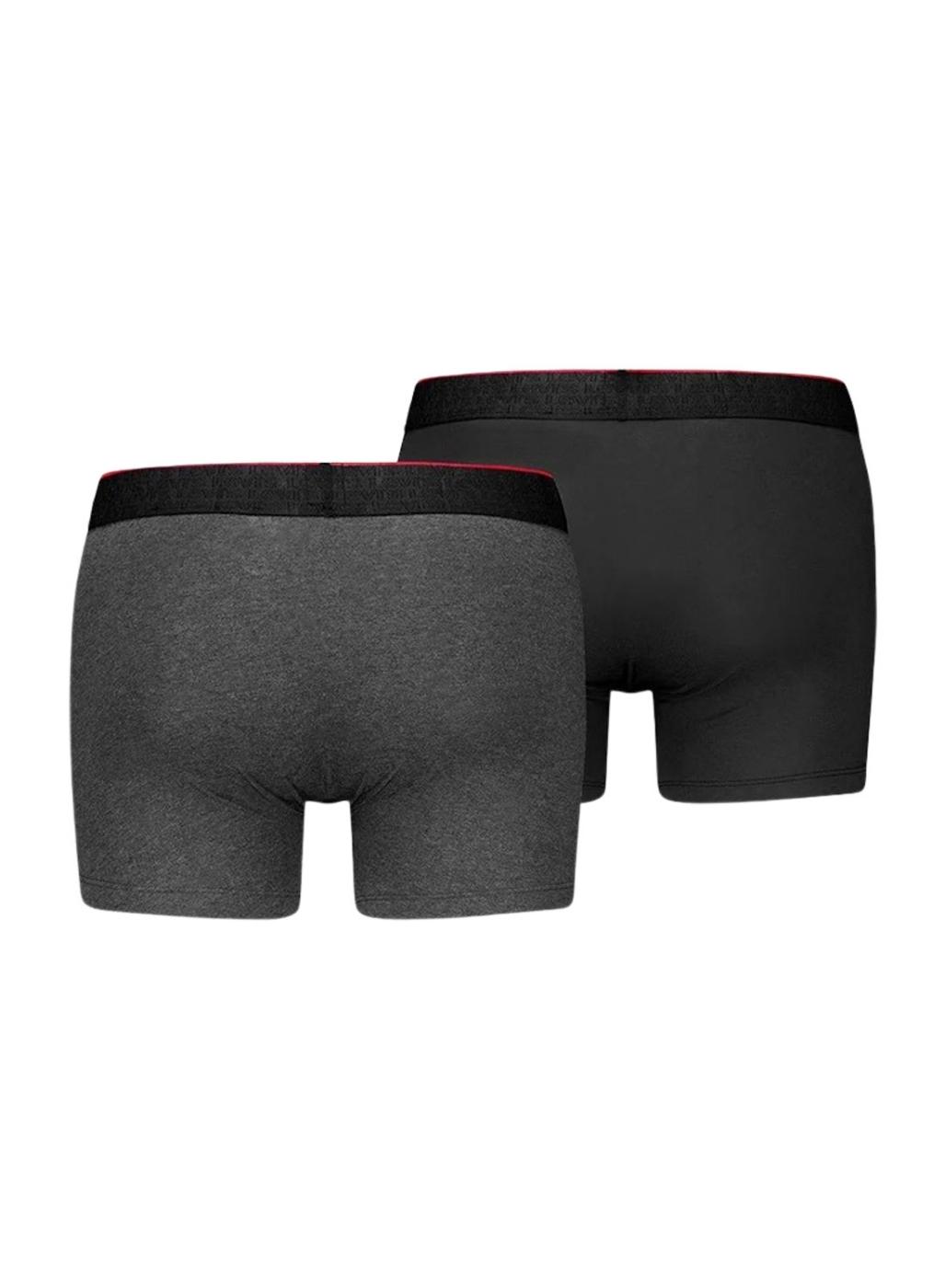 Pack de 2 Boxers Levis Logo Denim Cinza e Preto para homens