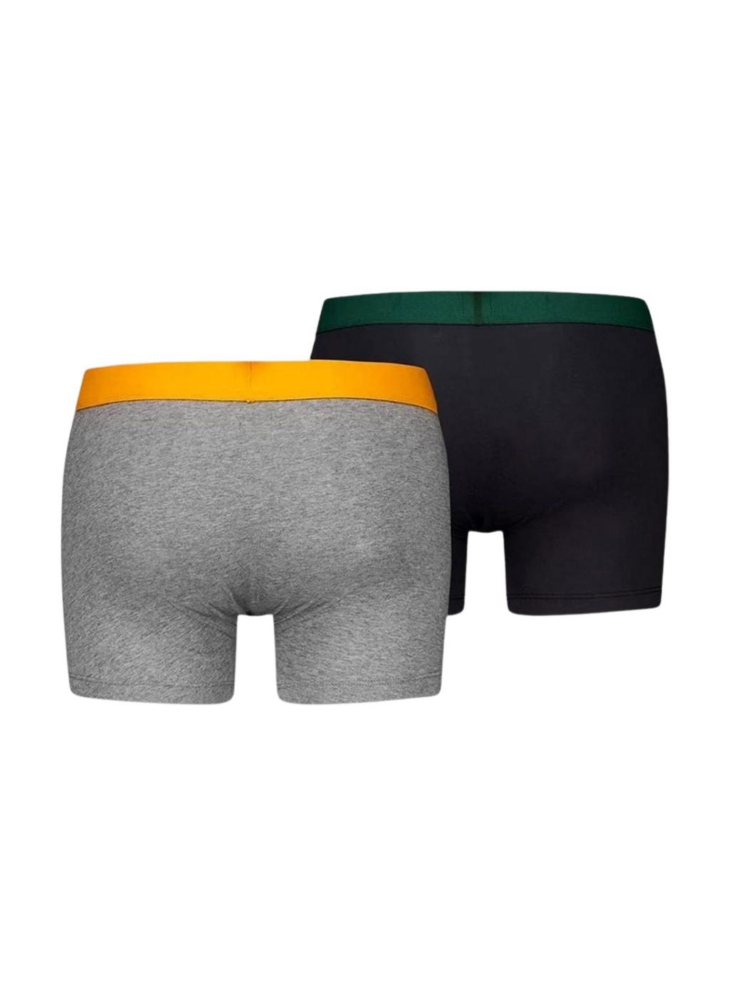 Pack de 2 Boxers Levis Básico Sólido Cinza e Preto para homens