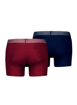 Pack de 2 Boxers Levis Melange Marinho e Borgonha para homens