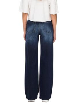 Jeans Only Madison Blush Wide Leg Azul Escuro para mulheres