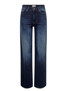 Jeans Only Madison Blush Wide Leg Azul Escuro para mulheres