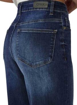 Jeans Only Madison Blush Wide Leg Azul Escuro para mulheres