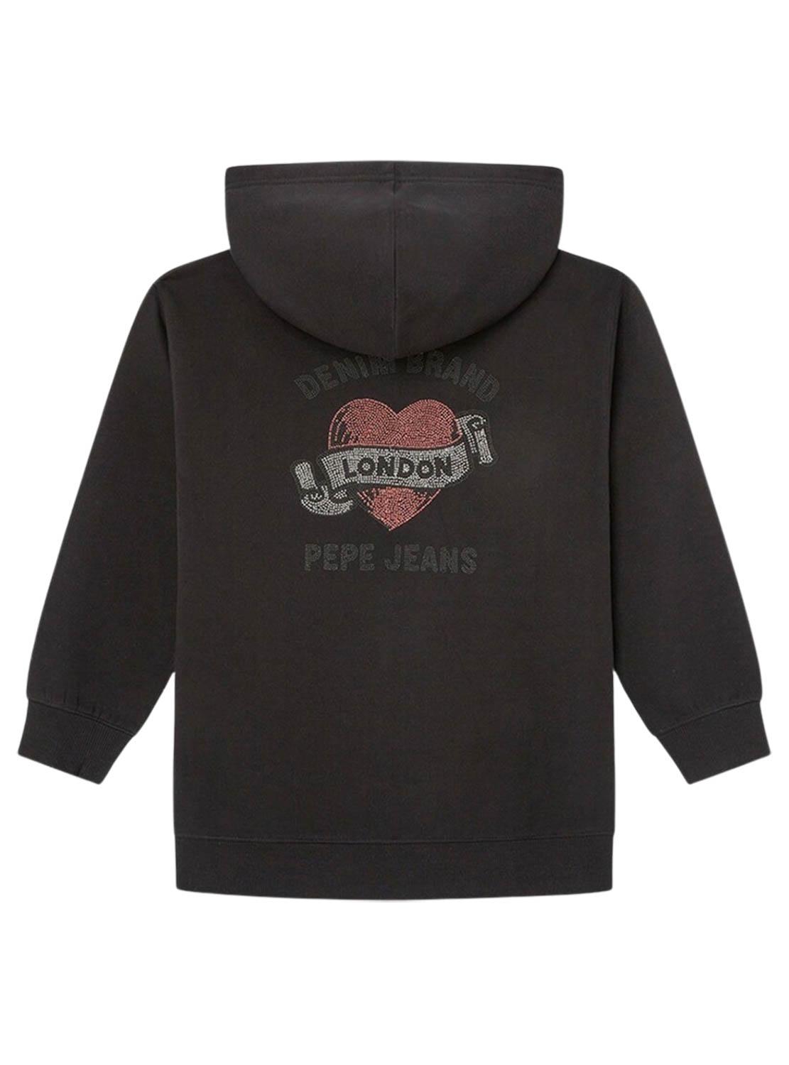 Moletom Pepe Jeans Tansley preto para menina