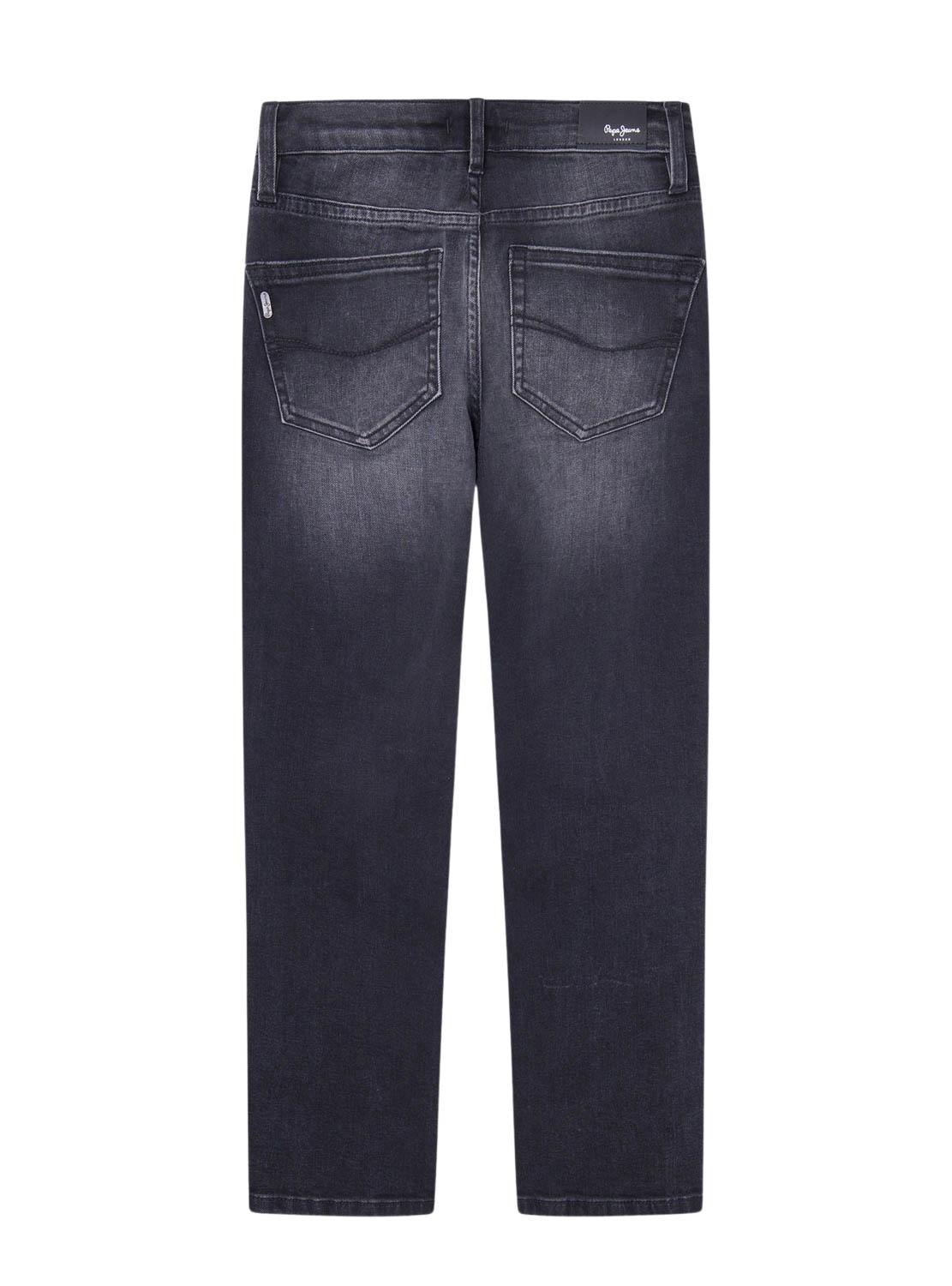 Calças Pepe Jeans Denim de Cintura Média Pretas para Menino