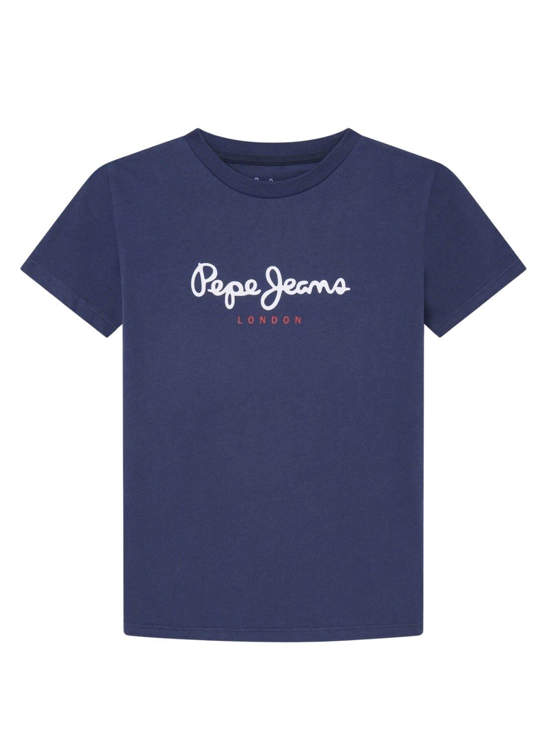 Camiseta Pepe Jeans New Art Azul Marinho para Crianças