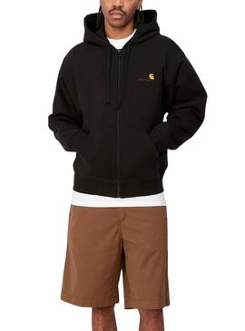 Sweatshirt Carhartt com Zíper Preta para homem