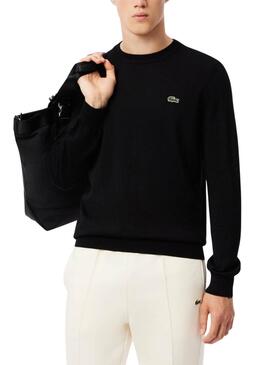 Camisola Lacoste Básica Preta para homem