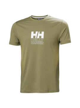 Camiseta Helly Hansen Core Verde para homem