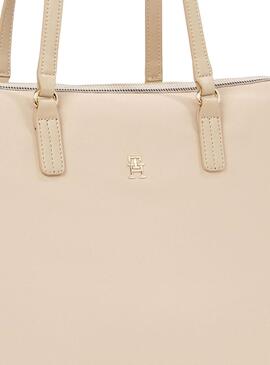 Borsa Tommy Hilfiger Poppy Tote Beige per donna