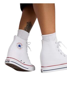 Tênis Converse Chuck Taylor All Star Wedge Branco para mulher