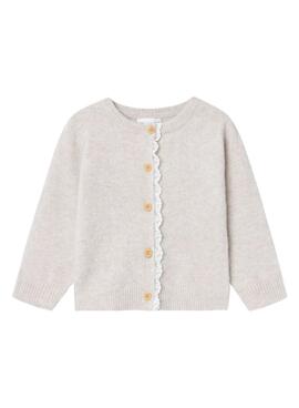 Cardigan Name It Rikimmi Off-White para Menina