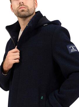 PARKA DE LÃ STRETCH AZUL MARINHO