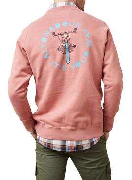 Sweatshirt Altonadock Motocross Rosa para Homem