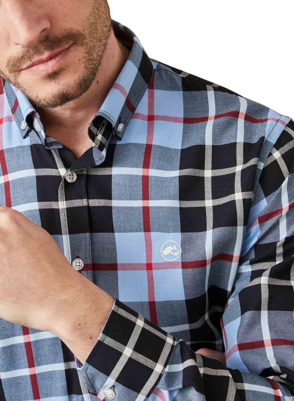 Camisa Altonadock Xadrez Azul para Homem