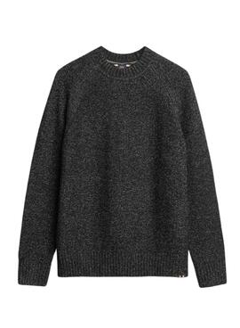 Suéter Superdry Raglan Grosso Preto para homem