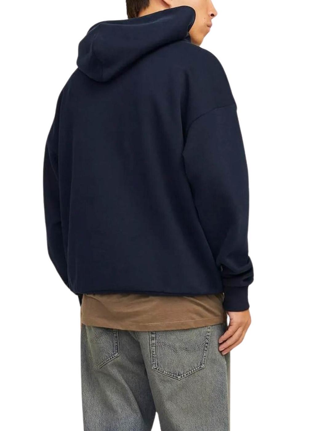 Sweatshirt com capô Jack and Jones Victo Azul para homem