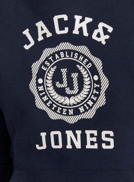 Sweatshirt com capô Jack and Jones Victo Azul para homem