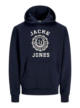 Sweatshirt com capô Jack and Jones Victo Azul para homem