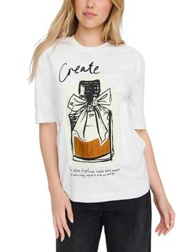 Camisola Only Katie Create Branco Perfume para mulher