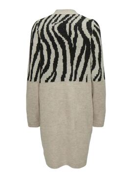 Cardigan Only Jade Zebra Bege para mulher