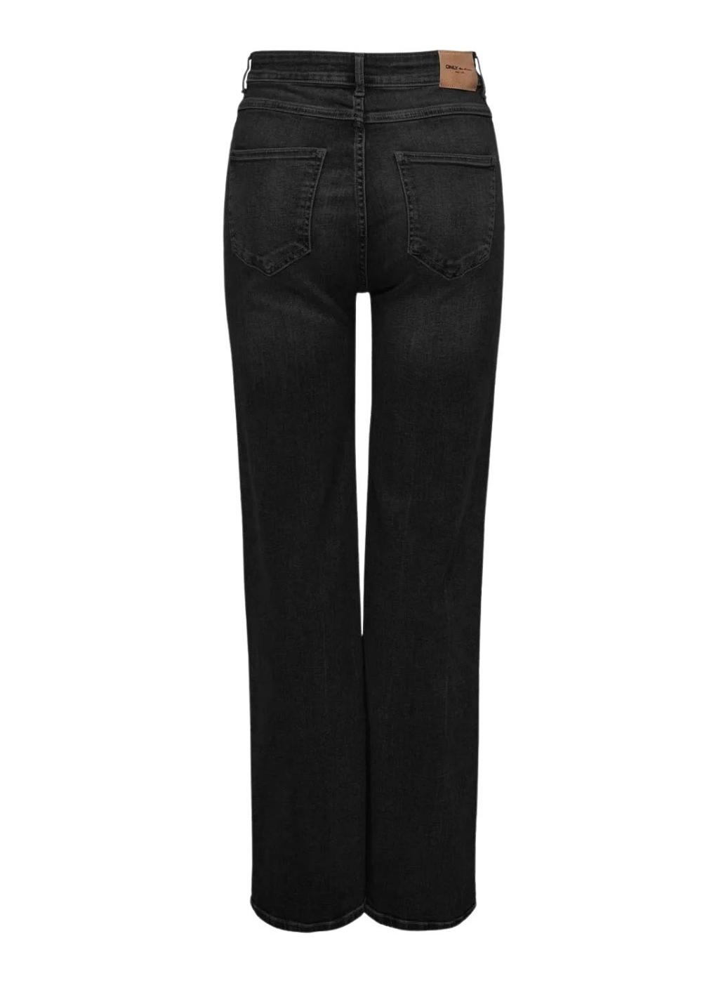 Jeans Only Luna Wide Preto para mulher