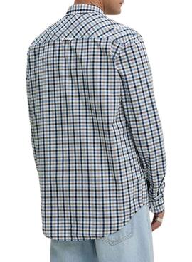 Camisa Tommy Jeans xadrez em Poplin para homem