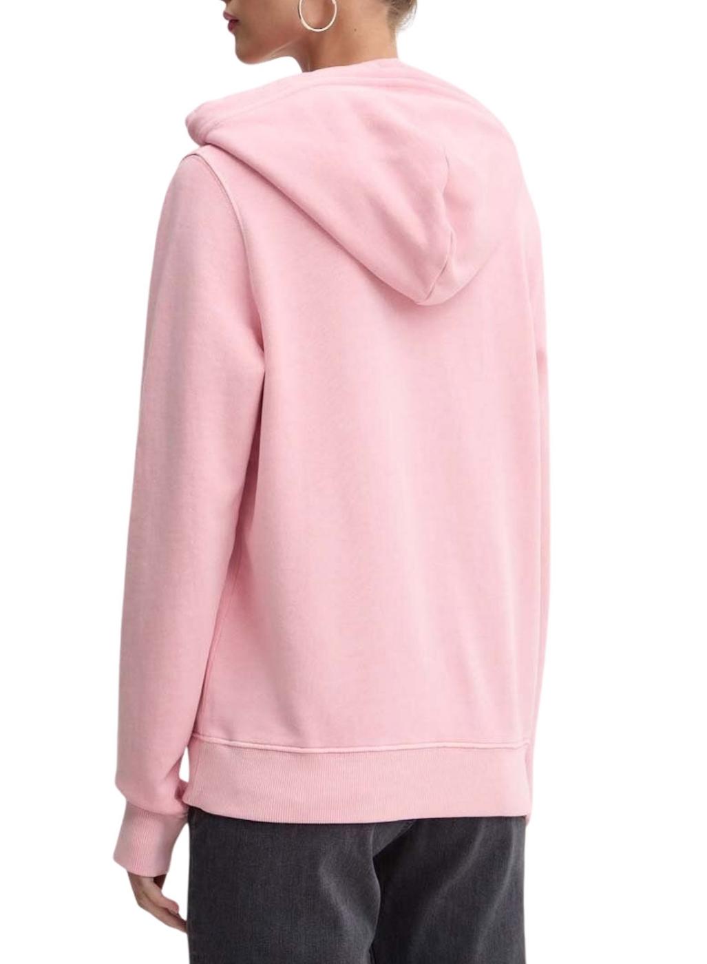 Moletom Tommy Jeans Reg Flag rosa para mulher